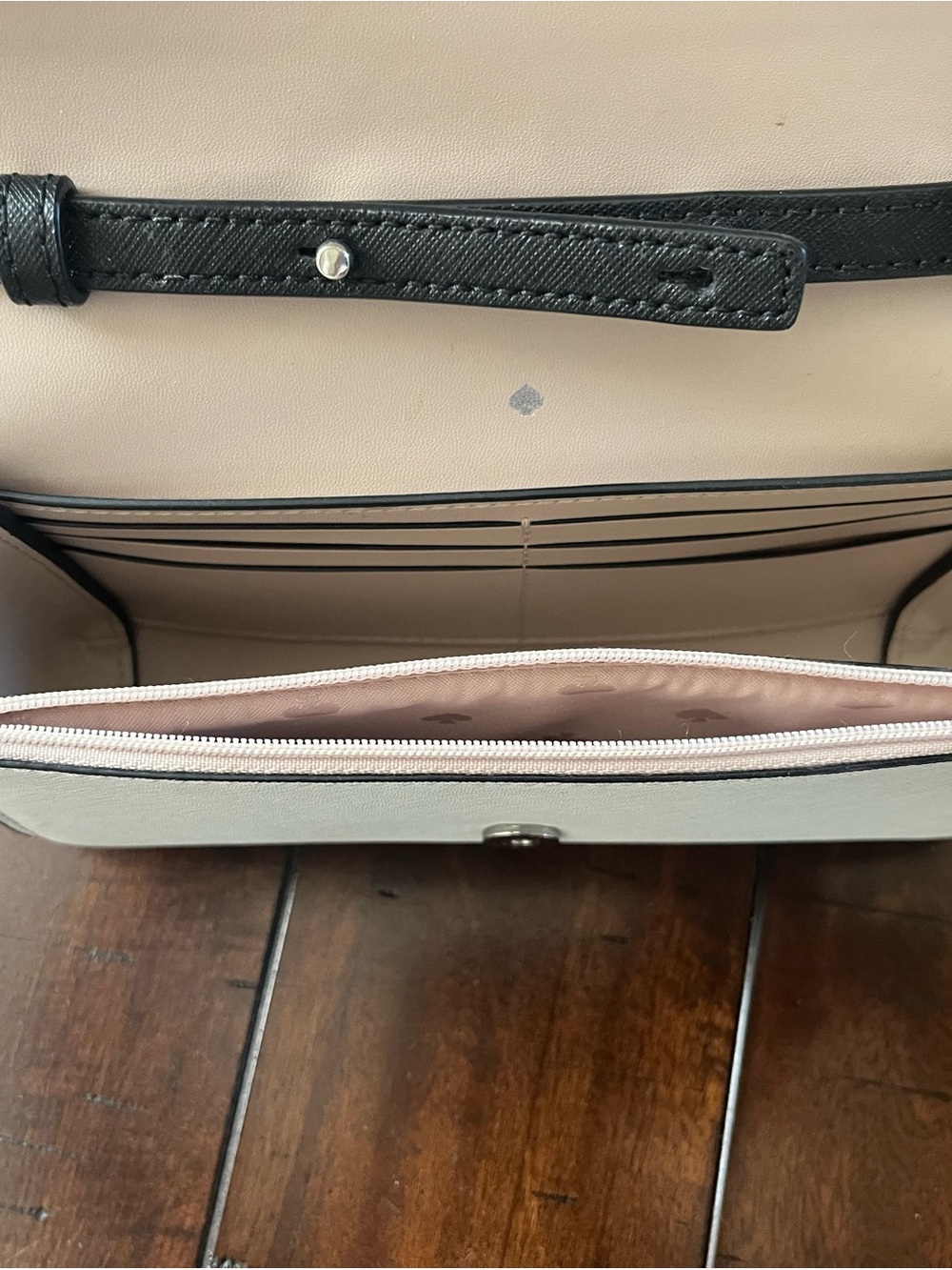 kate spade Madison Flap Crossbody Bag Purse Colorblock Pink Ivory - Picture 5 of 8